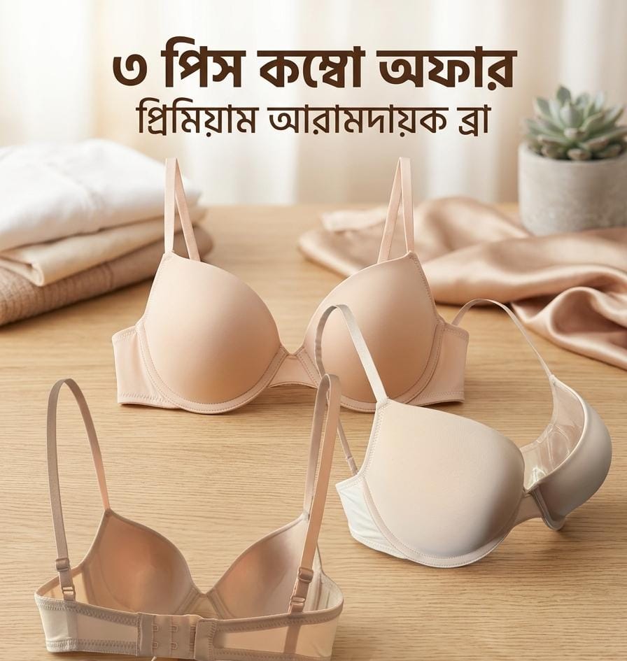 ✨Esmara 3-Piece Combo Pack - Light Padded T-Shirt Bra✨